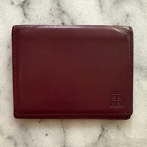 Givenchy Burgundy Leather Card Case - Picture 1 of 7